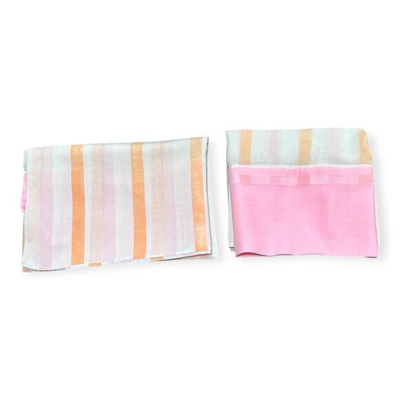 MCM 1970s Mod Cannon Monticello Malibu Stripe Pillowcases Standard Set of 2 - Picture 10 of 16